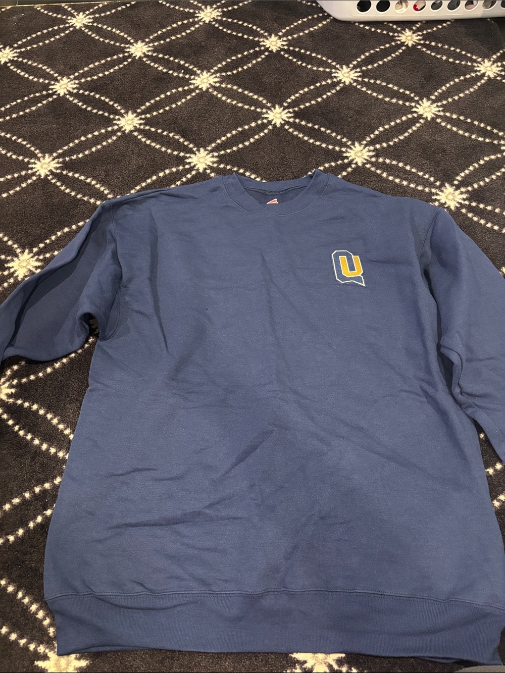 Quinnipiac university college patch crewneck